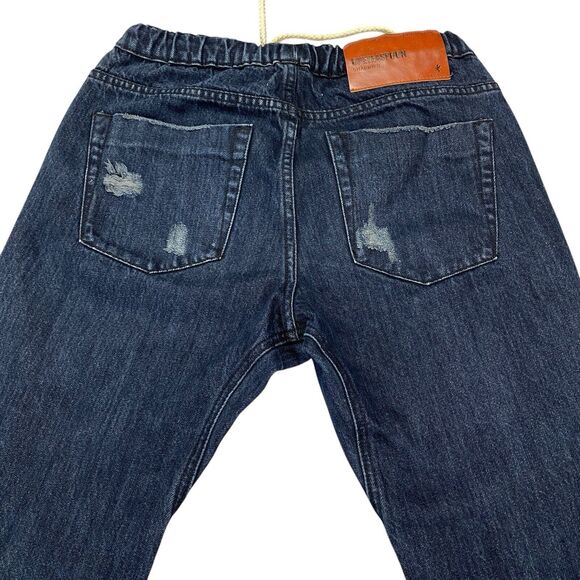 One Teaspoon Shabbies Drawstring Boyfriend Denim Jean Women XS Destroyed - Picture 9 of 16